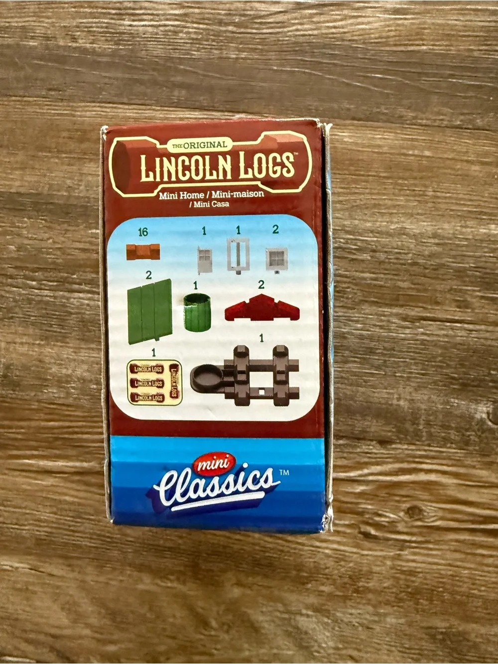 The Original Lincoln Logs Mini Classics - Green Roof & Orange Logs